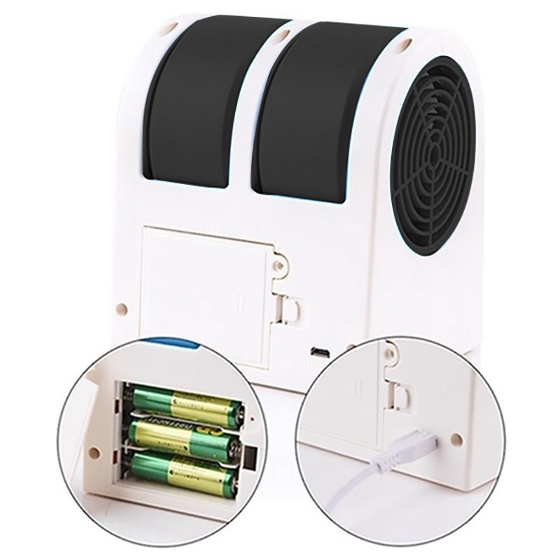 Quạt Điều Hòa Mini 3 Trong 1 Làm Ẩm Không Khí / Chạy Bằng Pin Tiện Dụng Cho Gia Đình