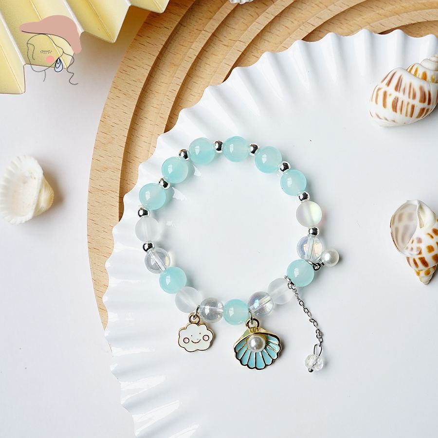 Vòng Tay Chuỗi Hạt Pha Lê May Mắn Cho Nữ