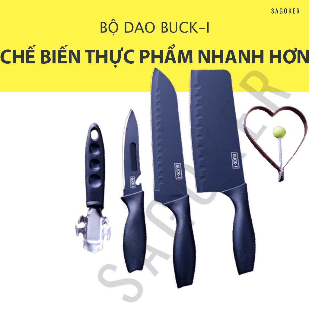 Bộ dao làm bếp 5 món BUCK-I, mã SG_GIAO_BUCK