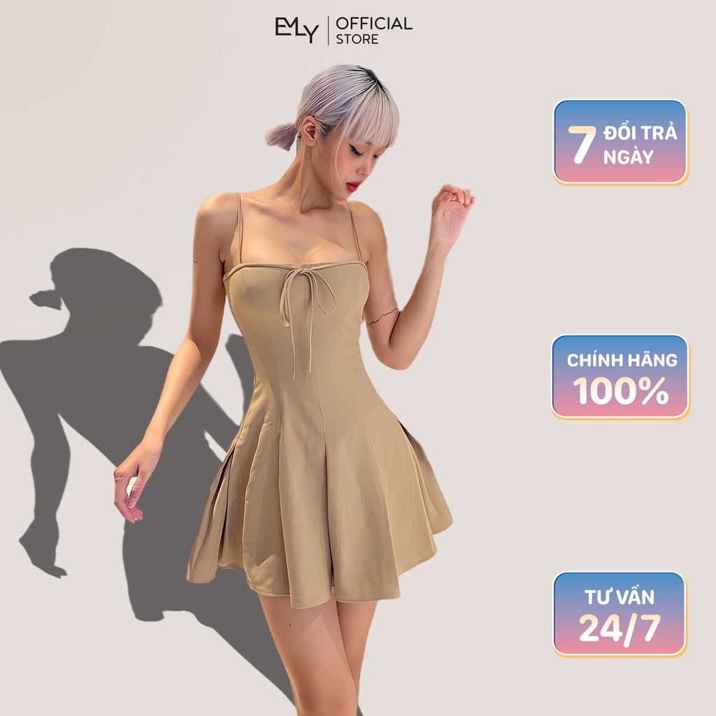 Đầm nữ 2 dây mini dáng xòe Emilyshop ulzzang