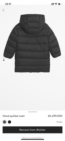 Áo khoác phao parka lót nỉ mango