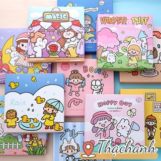 [50 mẫu sẵn] Set 100 Tấm Sticker Dễ Thương