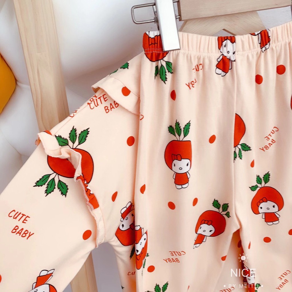 [Mã FASHIONGREEN194 giảm 10% đơn 99K] Bộ pijama cotton form to TBKS121 cho bé gái từ 20-35kg