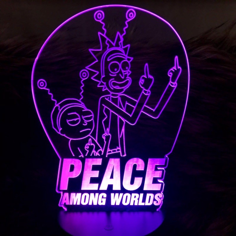 Đèn Ngủ Led 3d Hoạt Hình Rick and Morty Đèn bàn Đèn Cho Trẻ Em Quà tặng trang trí nội thất