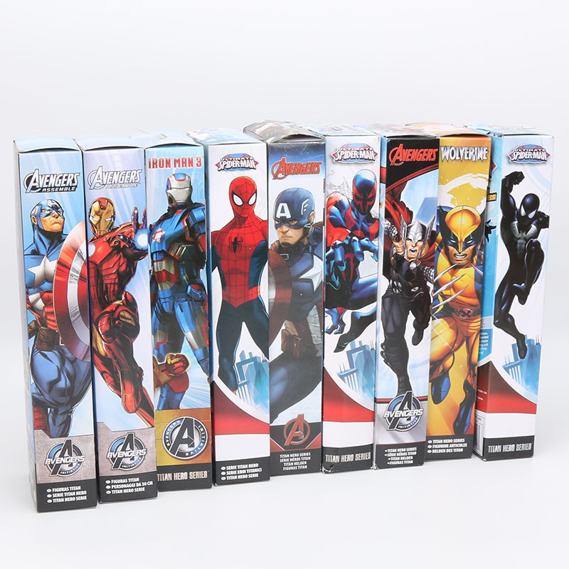 Mô hình nhân vật siêu anh hùng Captain America làm từ PVC đẹp mắt Avenger Marvel Heroes Ironman Action Figure