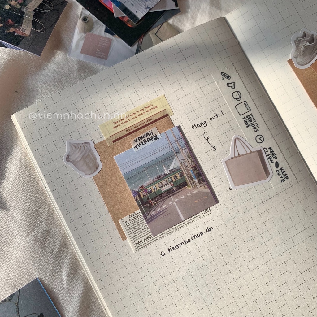 SET 25 ẢNH MINI DAILY LIFE WONDERFUL TIME DECOR JOURNAL (ảnh thật) - có sẵn keo dán washi -Tiệm nhà Chun
