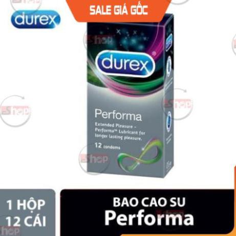 [Hàng Chính Hãng] - Bao cao su Durex Performa - Size 52mm - Hộp 12 cái, Bcs Kéo Dài Thời Gian Yêu, Bcs Siêu Mỏng.