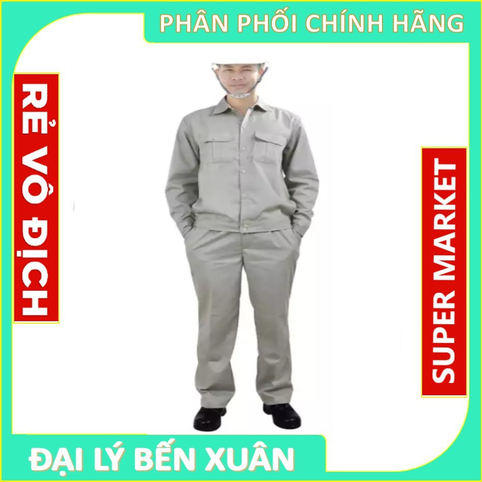 Quần áo công nhân ghi xám