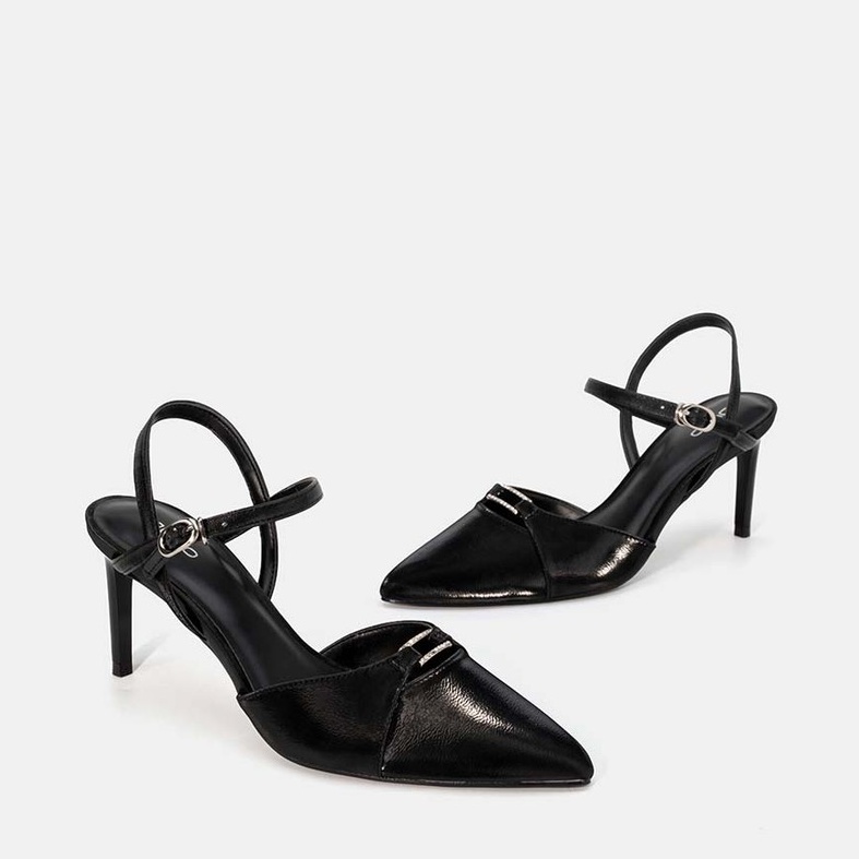 Giày Cao Gót 9cm Thời Trang JUNO Da Trơn Gót Thanh Trang Trí Đính Đá CG09141