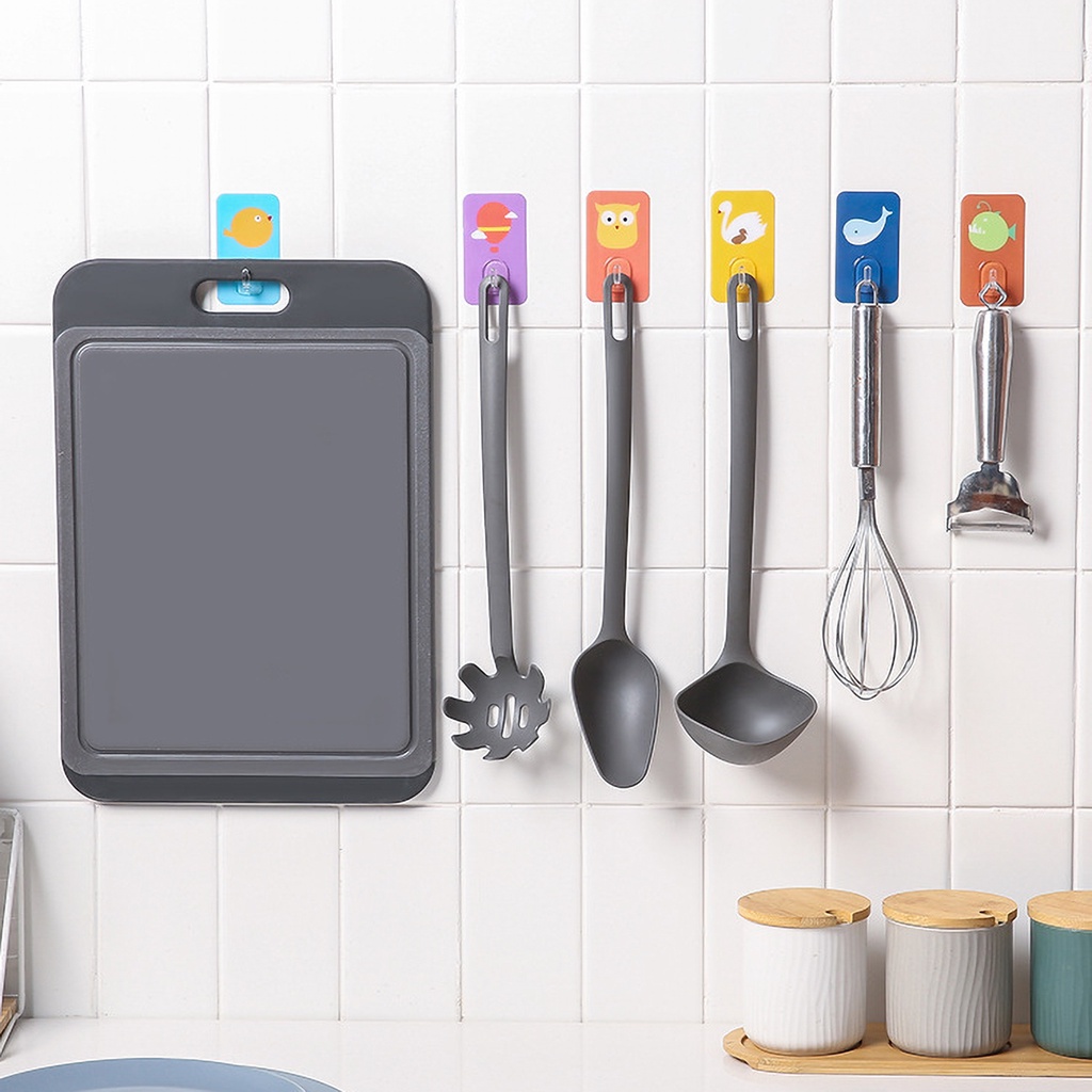 Móc Dán Tường Treo Đồ Chịu Lực Mạnh Phim Hoạt Hình Dễ Thương Đa năng Chống Nước