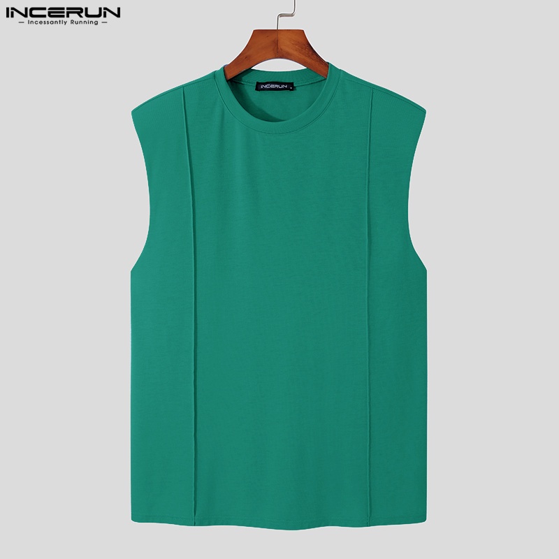 Áo thun ba lỗ INCERUN thời trang trẻ trung dành cho nam với nhiều màu tùy chọn