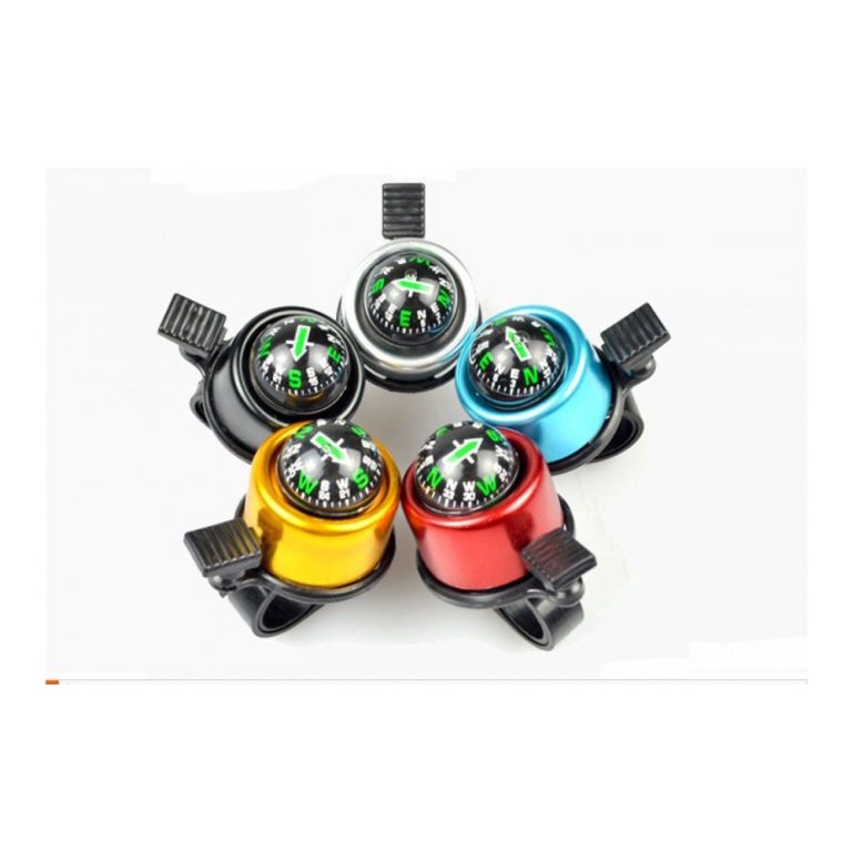 Chuông xe đạp la bàn/ chuông xe đạp nhỏ gọn sắc màu, phát âm thanh cực to và vang