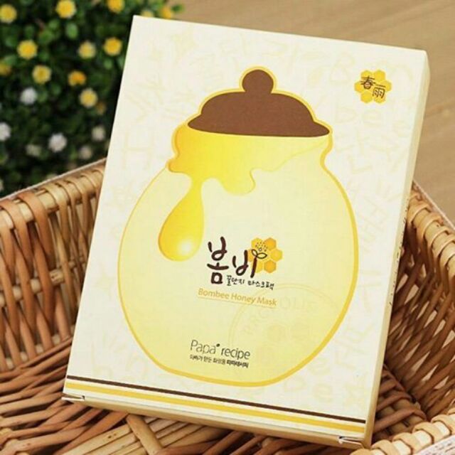 10 miếng /99k. Mặt nạ dưỡng ẩm tinh chất mật ong   Mặt nạ Mật ong PaPa Recipe Bombee Honey Mask 