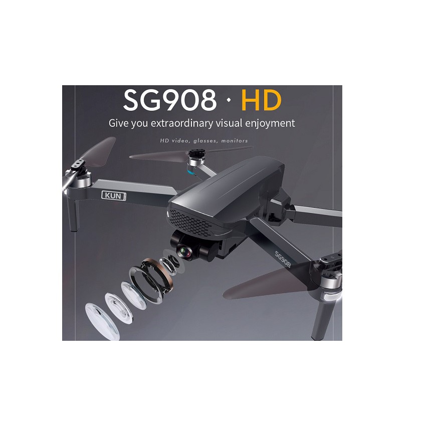 Flycam ZLRC SG908 KUN – Gimbal 3 Trục – Chống Rung EIS – Tặng Túi Đựng