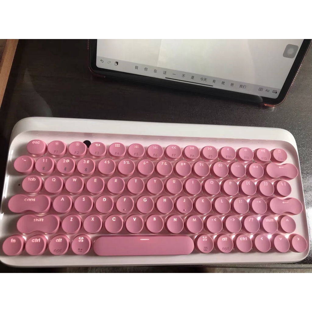 Bàn phím cơ không dây bluetooth Lofree bản giới hạn hoa anh đào hồng pastel chính hãng