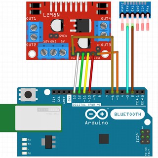 Combo tự làm xe 3 bánh bluetooth Arduino