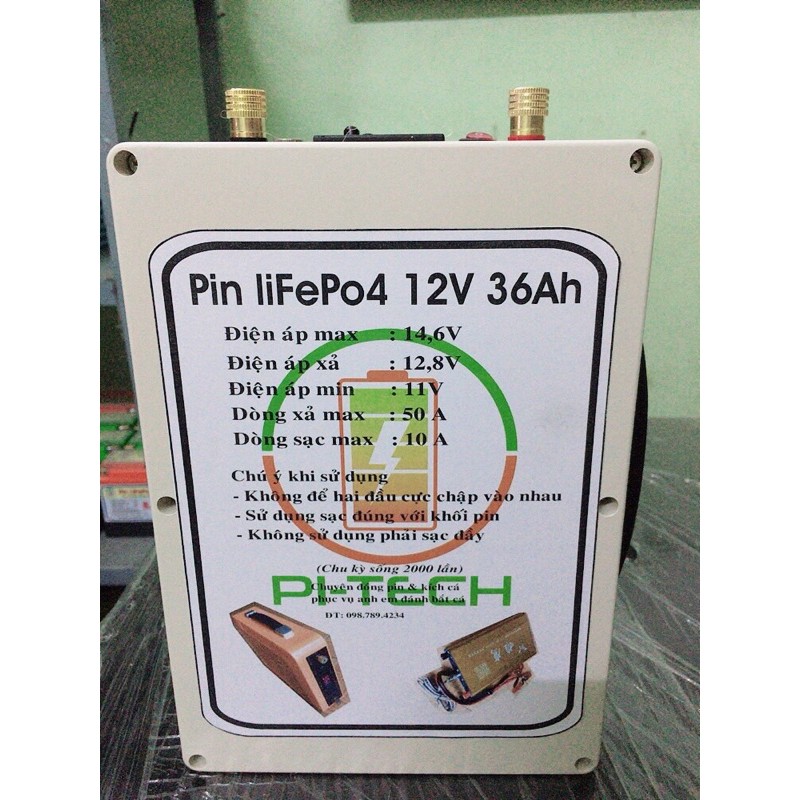 Pin Lithium 12VDC-36Ah ( 24 cell 32700Ah)chống nước