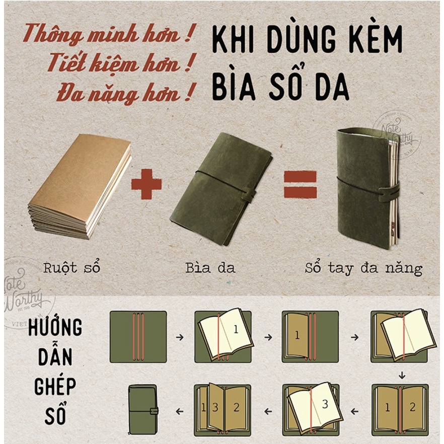 Sổ tay to do list 60 trang 11x20cm bìa mềm mỏng nhẹ tiện ích - Noteworthy to do list