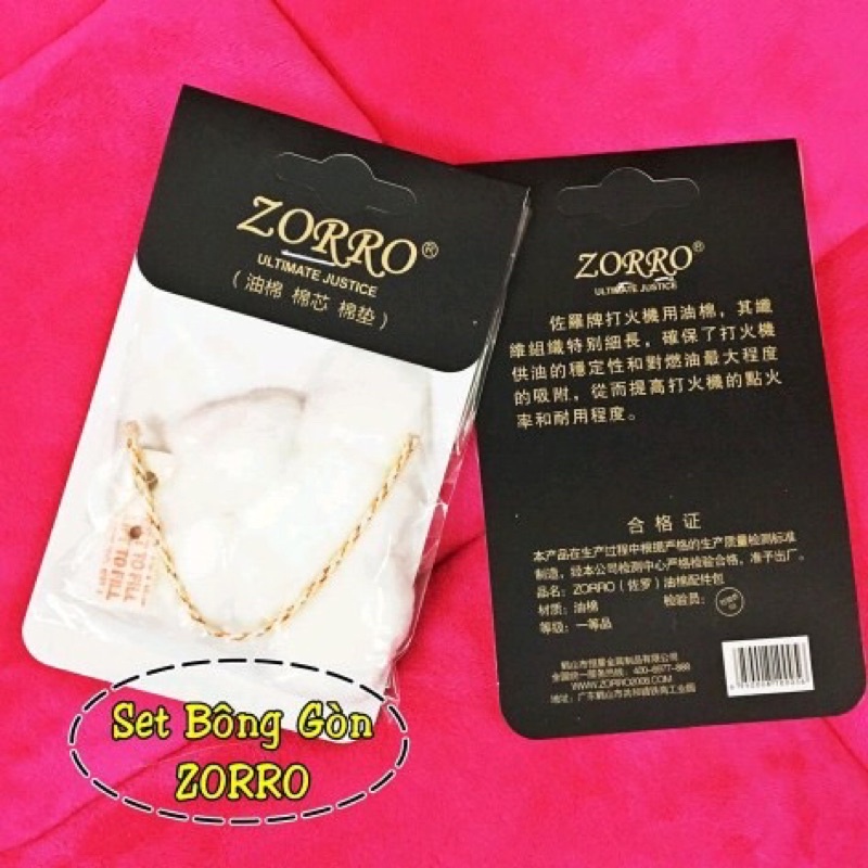 Combo Bông gòn 𝐙orro 3 món (bông gòn cho 𝐙𝐢𝐩𝐩𝐨  - bông chặn 𝐱𝐚̆𝐧𝐠 - tim bấc)