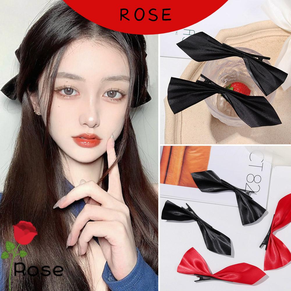 Set 2 Kẹp Tóc Hình Nơ Nhiều Màu Sắc Thời Trang Cho Nữ