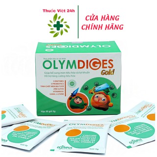 Olymdiges Gold - Hộp 20 gói Bổ sung men tiêu hóa, vi khuẩn có lợi cho đường ruột cho trẻ, tiêu hóa tốt - thuocviet24h