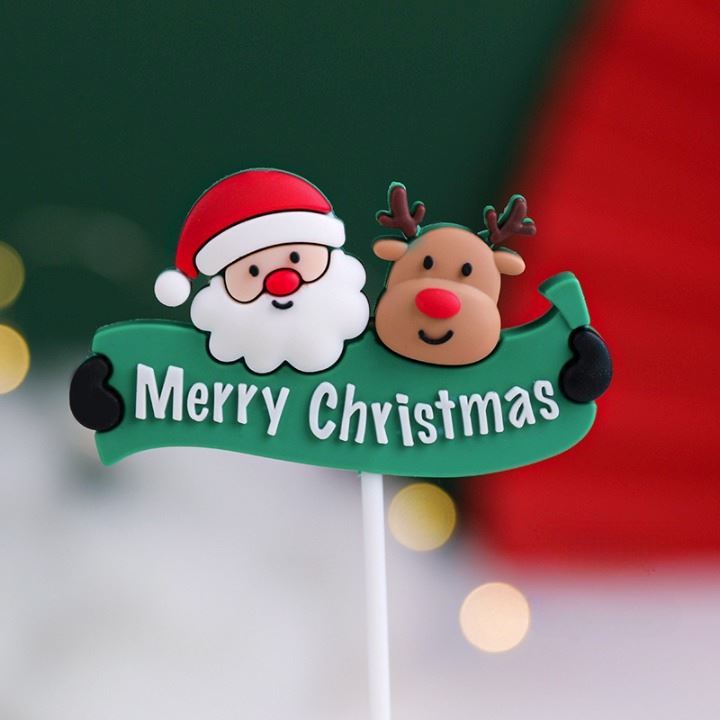 QUE CẮM GIÁNG SINH TRANG TRÍ BÁNH KEM , CUPCAKE