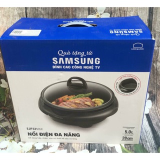 NỒI LẨU ĐIỆN LOCK&LOCK EJP331BLK 5 LÍT- 28 CM (QUÀ TẶNG SAMSUNG)