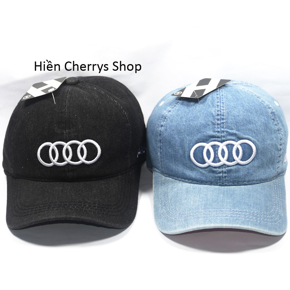 Nón kết jeans thời trang thêu chữ Au di &amp; B.M.W - cá tính, phong cách phù hợp cho cả nam và nữ