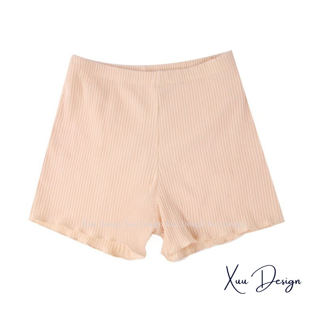 Quần mặc váy nữ vải cotton gân tăm co dãn 4 chiều XUU mềm mịn thoáng mát - QV10