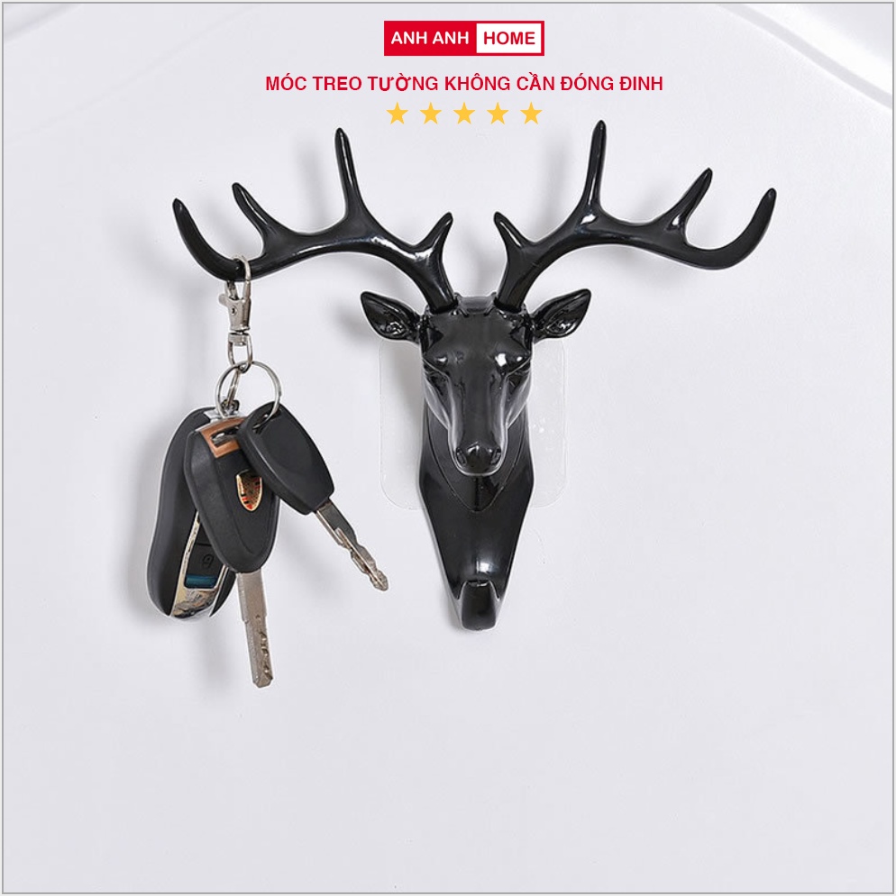 Móc treo đồ, chìa khóa hình đầu hươu decor ANH ANH HOME