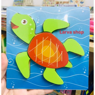 Ghép hình 3D gỗ nổi cho bé