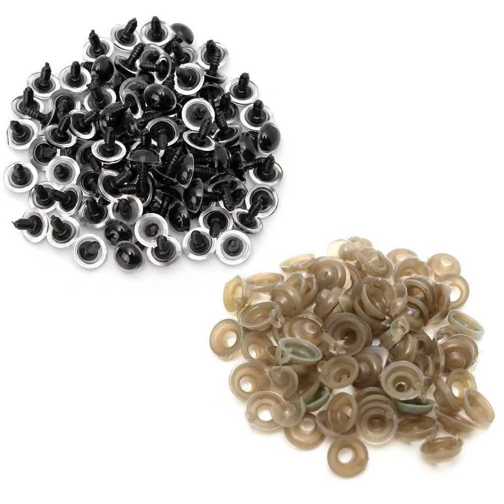 Set 20 Cặp Mắt Gấu Bông Bằng Nhựa Kích Thước 8 / 10 / 12 / 14mm