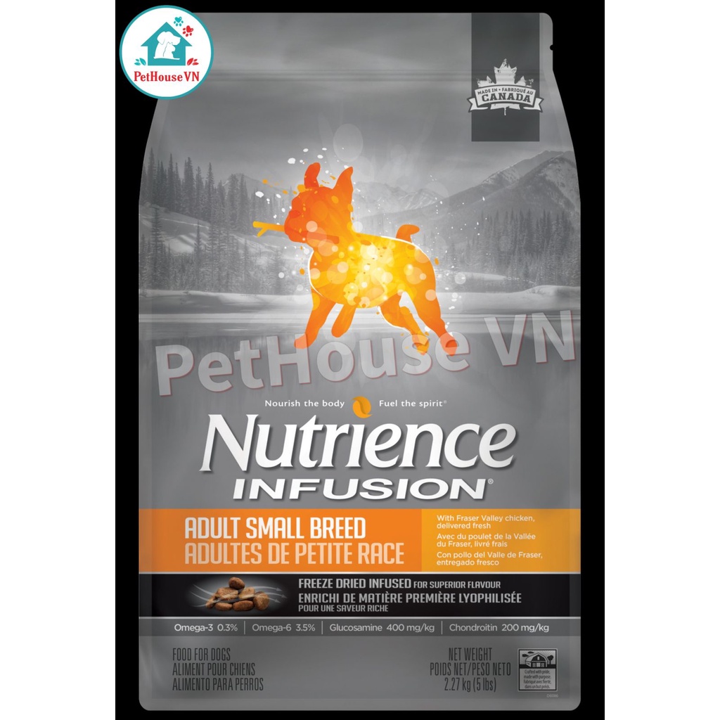 NUTRIENCE INFUSION - Túi 500G Thức Ăn Hạt Cho Chó Trưởng Thành Giống Nhỏ Vị Gà & Rau Củ Quả Hàng Chính Hãng