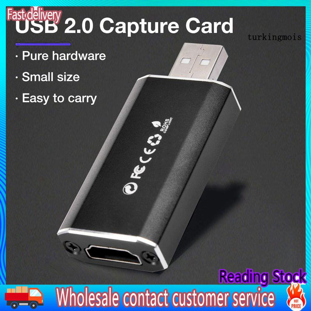 TSP_Portable HD USB 2.0 HDMI-compatible 1080P Monitor Video Capture Recording Card for Windows