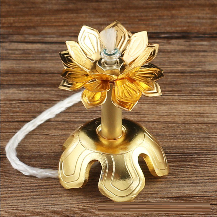 Đèn bấc bằng đồng vàng Bảo Liên Đăng, dùng trong việc thờ cúng tạo không gian trang trọng ấm cúng [Tâm Linh - Kính Phật] | BigBuy360 - bigbuy360.vn