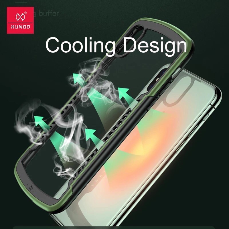 Ốp lưng XUNDD iPhone X / XS / XR / Max, Chống sốc, Mặt lưng trong, Cạnh màu