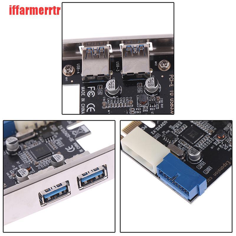 {iffarmerrtr}PCI express USB 3.0 2 ports front panel with control card adapter 4 Pin & 20 pin LKZ