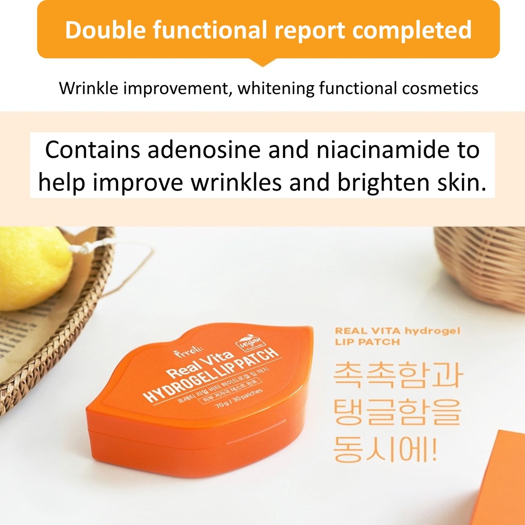 Set 30 miếng dán dưỡng môi Real Vita Hydrogel 70g