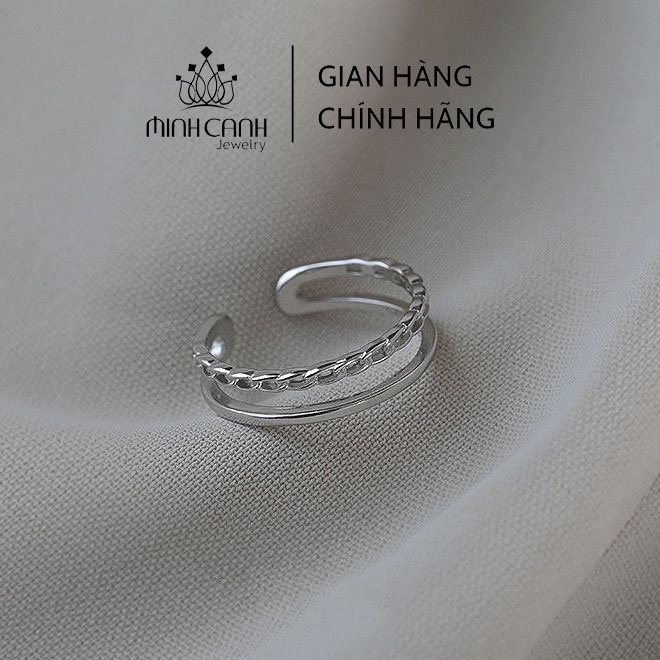Nhẫn Bạc Xích Kép Hở Minh Canh Jewelry