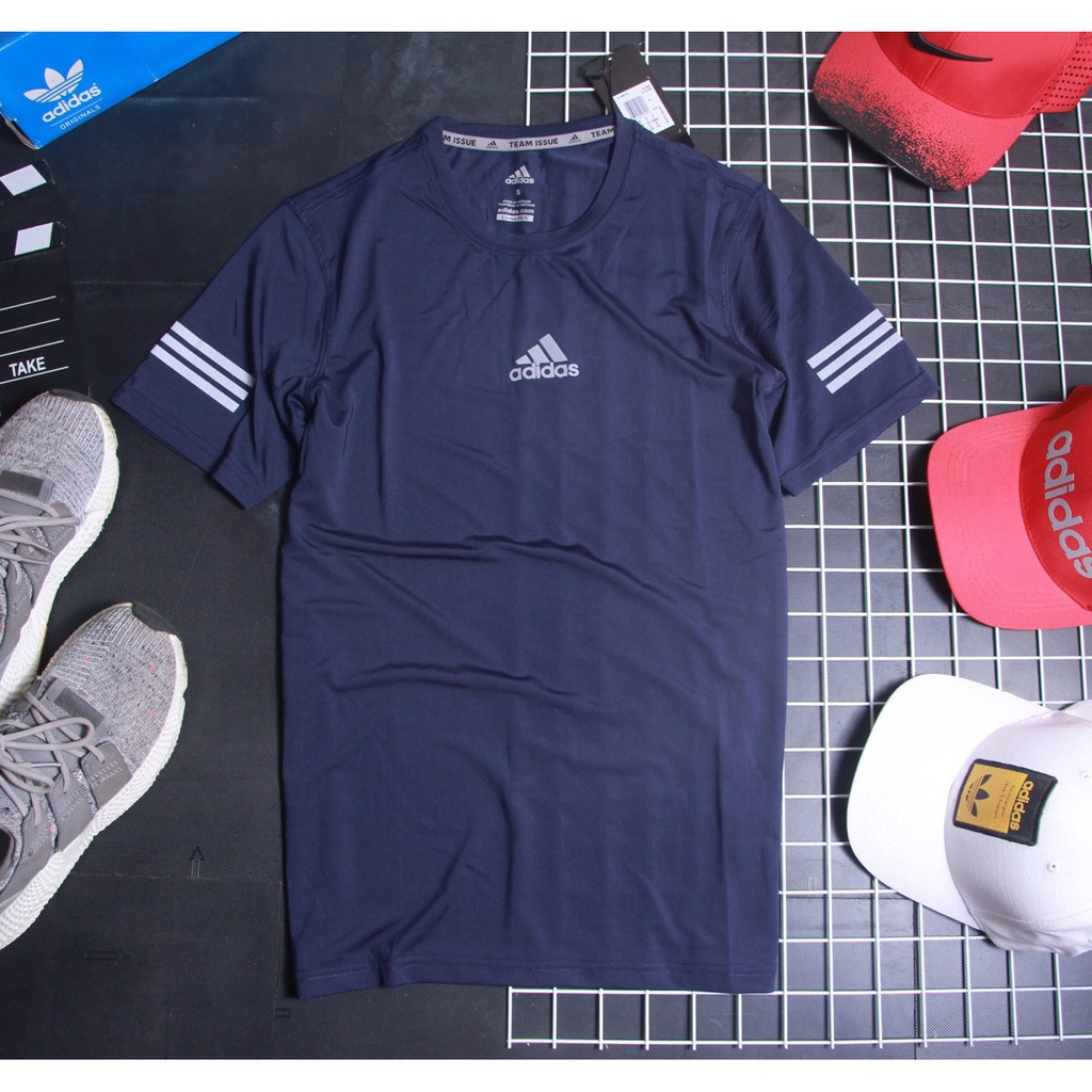 Áo Thun Tập Gym, Chơi Thể Thao Nam Thun Co Giãn - Adidas- Phúc Gym Store