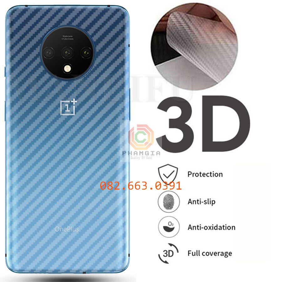 Miếng dán mặt lưng skin carbon Oneplus 7T