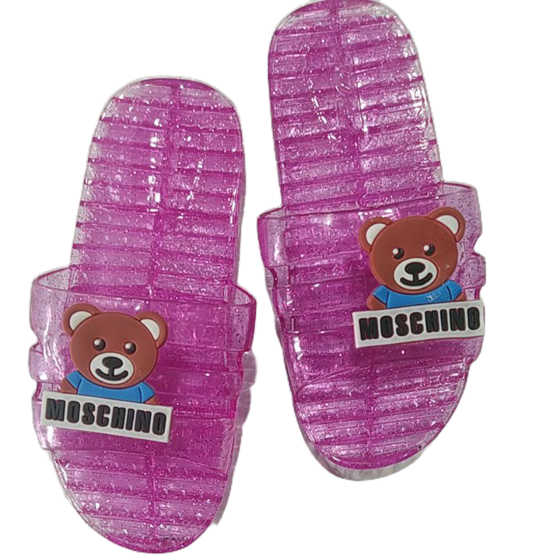 Dép nhựa trong ánh kim tuyến cho bé yêu