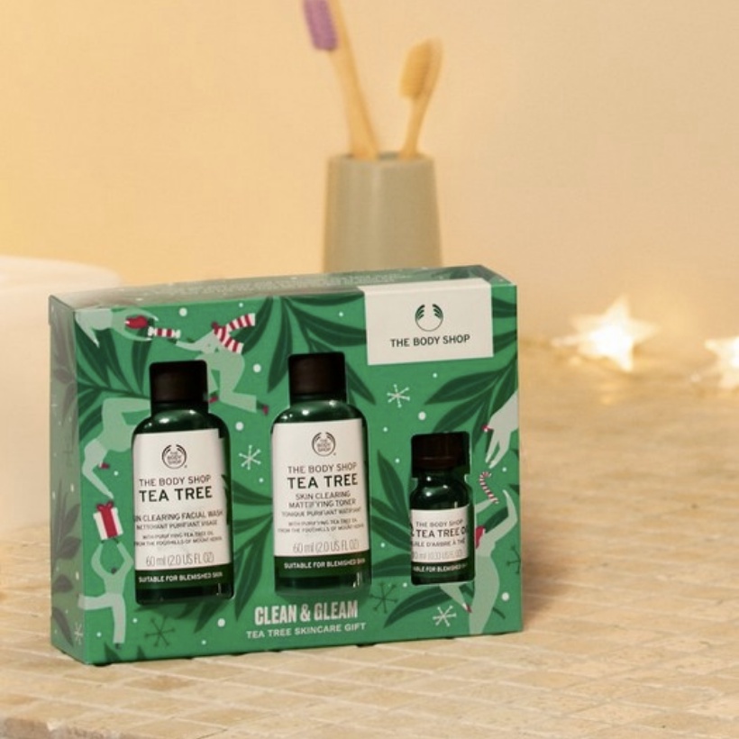 [Tách set] Tinh dầu tràm trà, toner, sữa rửa mặt giảm mụn THE BODY SHOP Tea Tree Oil