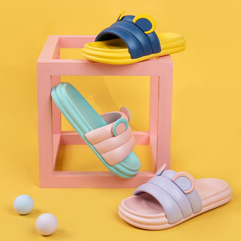 Dép Đi Trong Nhà Hình Tai Gấu Dễ Thương Thời Trang Xuân Hè Cho Cặp Đôi