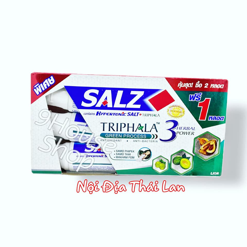 01 Kem Đánh Răng Salz Thái Lan (Hộp 3 Tuýp x 160gram)