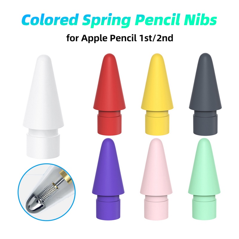 Đầu ngòi bút ANKNDO màu trơn thay thế thích hợp cho Apple Pencil thế hệ 1 2 12