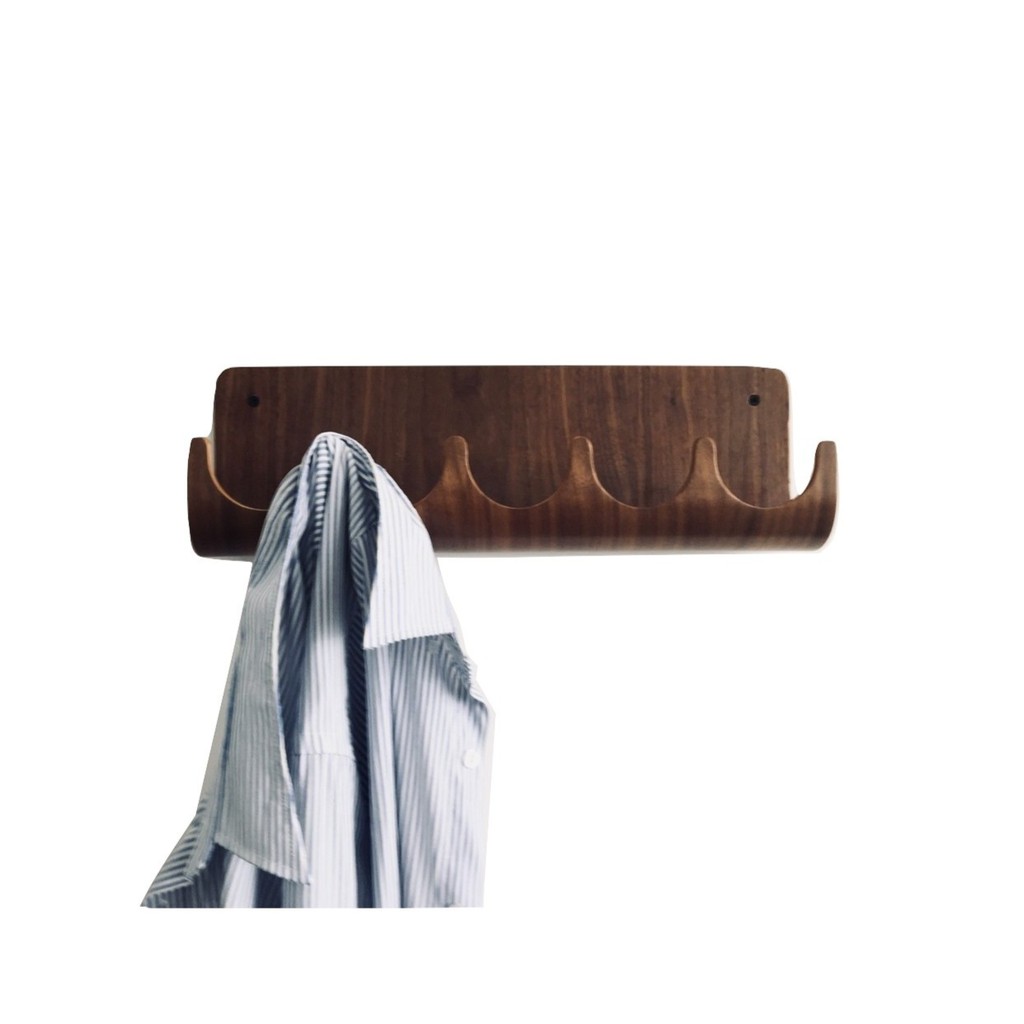 Móc treo quần áo Gỗ uốn cong Plyconcept Sunset Wall Rack - Gỗ Walnut