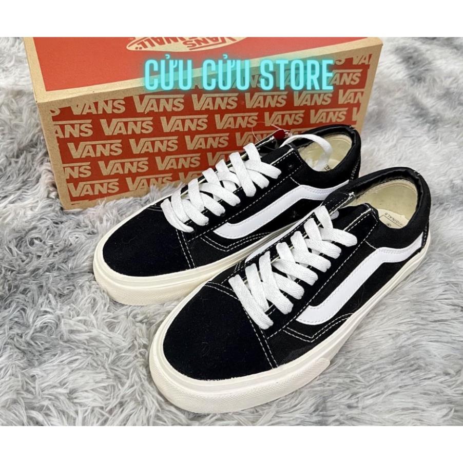 Giày thể thao 𝐕𝐀𝐍𝐒 OLD SKOOL đen trắng cao cấp với thiết kế vải Cavans rất ôm chân Full Box Bill- CucuuStore 🌱