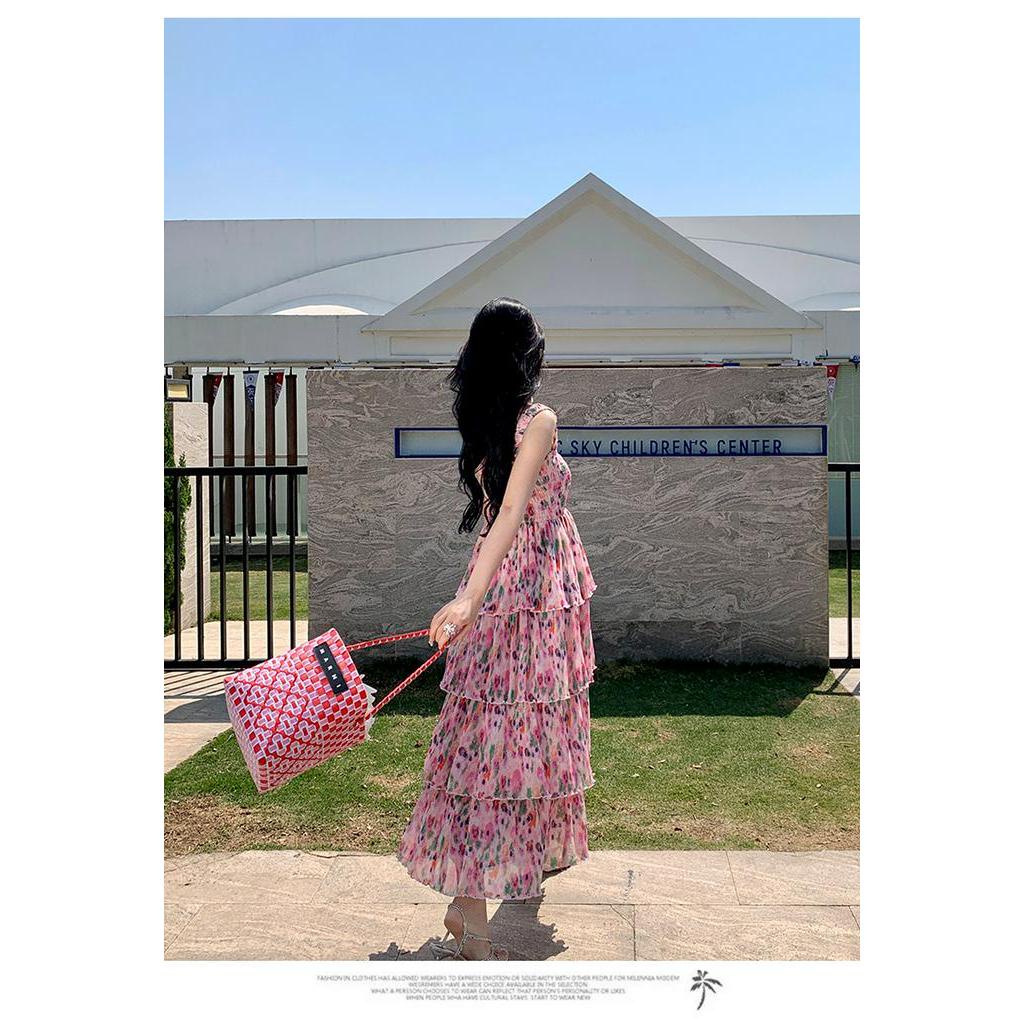 Đầm Hoa Hai Dây Dáng Dài Vừa Thời Trang Đi Biển Dành Cho Nữ 64229