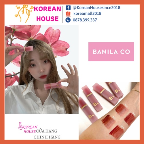 (Chính hãng) SON KEM LÌ BANILA CO VELVET BLURRED VEIL LIP TINT 4.5g MỀM MỊN NHƯ NHUNG